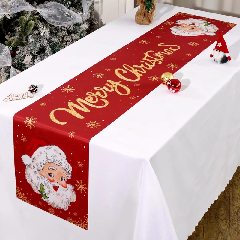 Christmas Table Runner - Santa Claus Christmas Table Runner Christmas