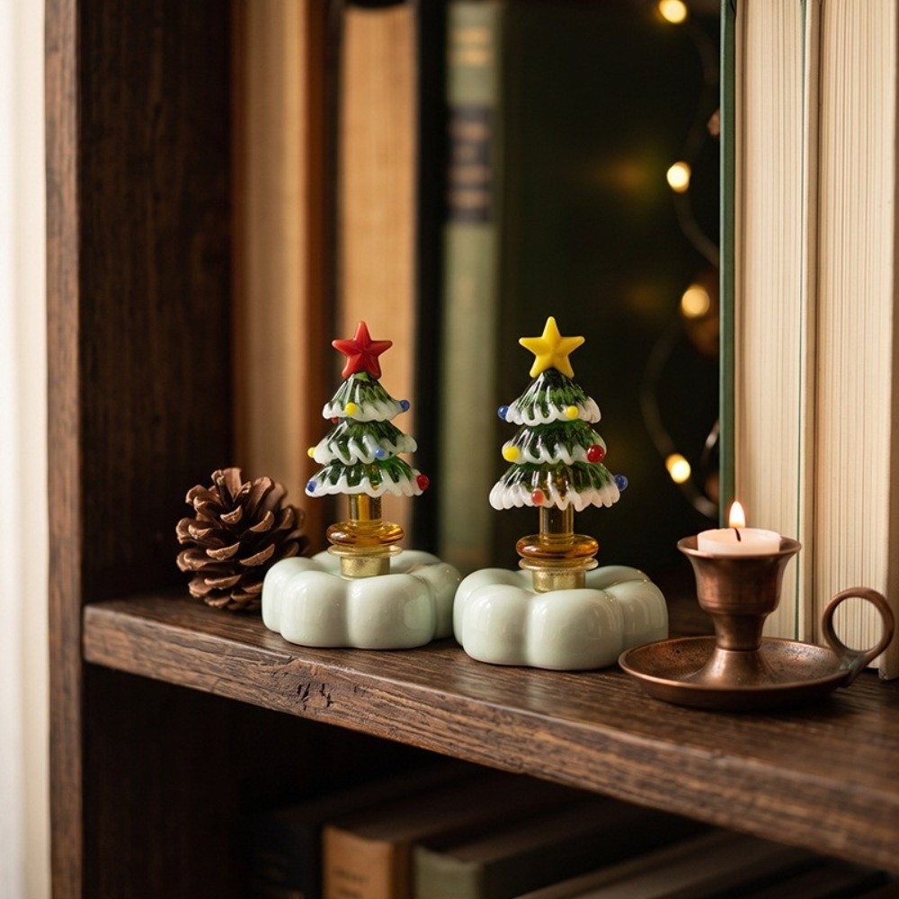 Solid Glass Glass Christmas Tr - Star Tree Topper 评论和价格