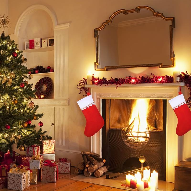 1/3/6pcs Christmas Stockings,  - Christmas Stocking Hanging 评论和价格