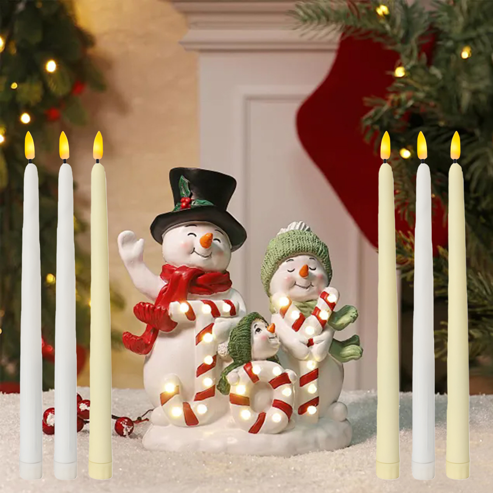 6pcs LED Flameless Taper Candl - Holiday Candle Set 评论和价格