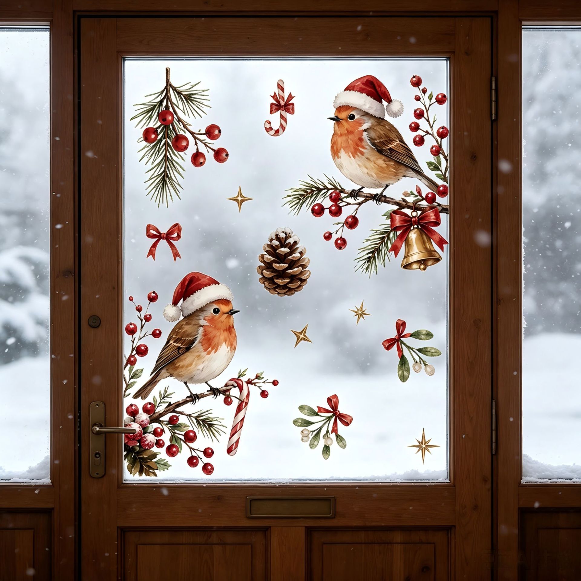 Festive Christmas Window Decal - Snowflake Window Decal 评论和价格