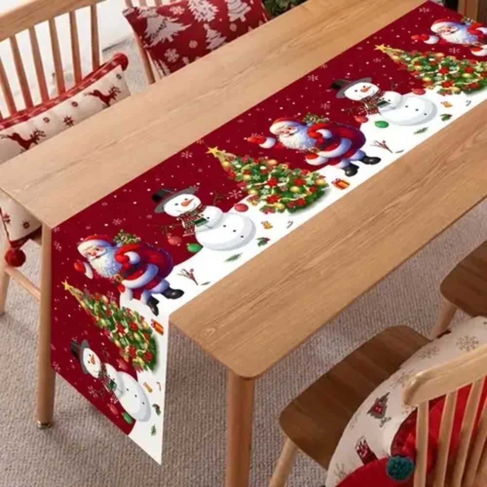 Santa Claus Christmas Table Ru - Christmas Table Runner 评论和价格