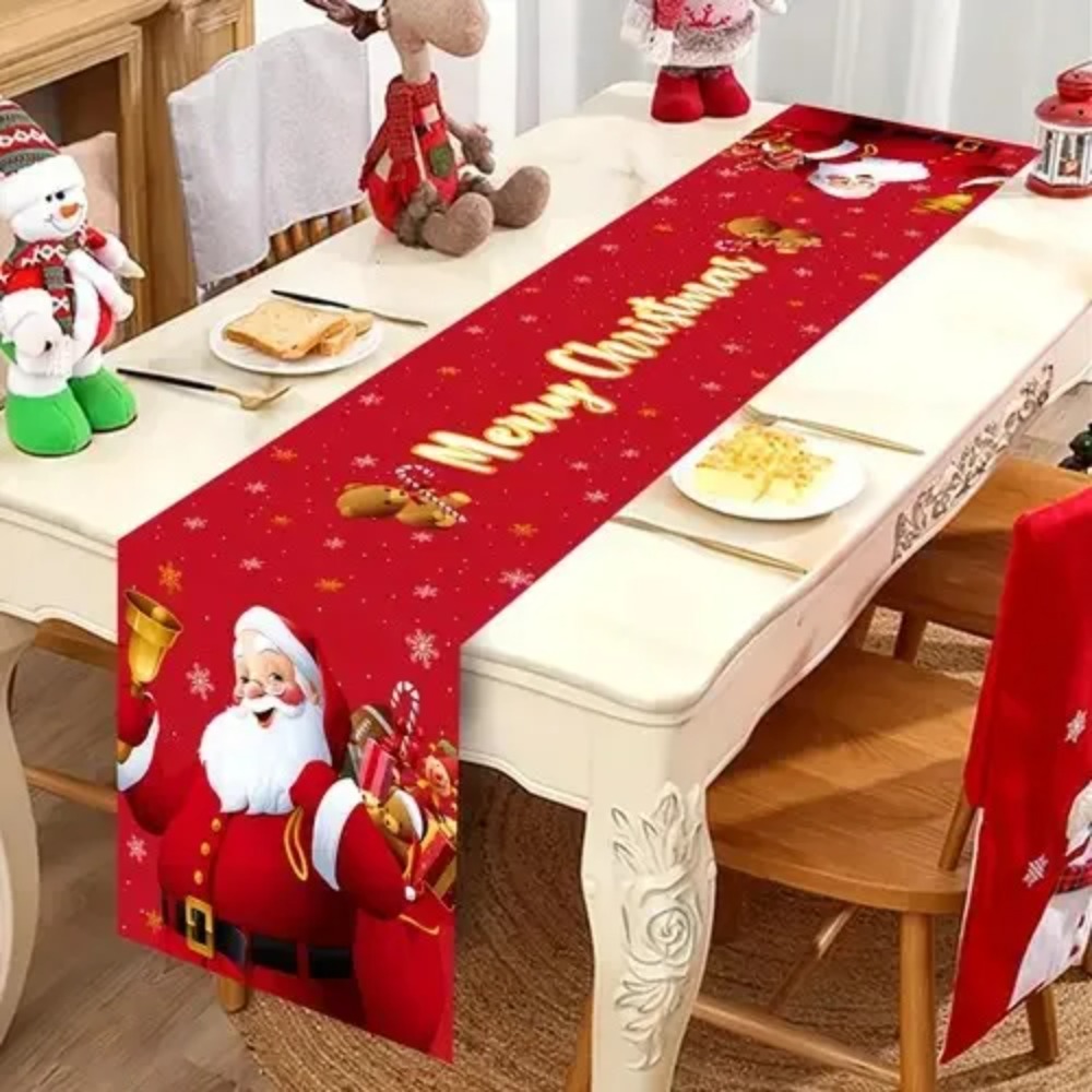 Santa Claus Christmas Table Ru - Christmas Table Runner 评论和价格