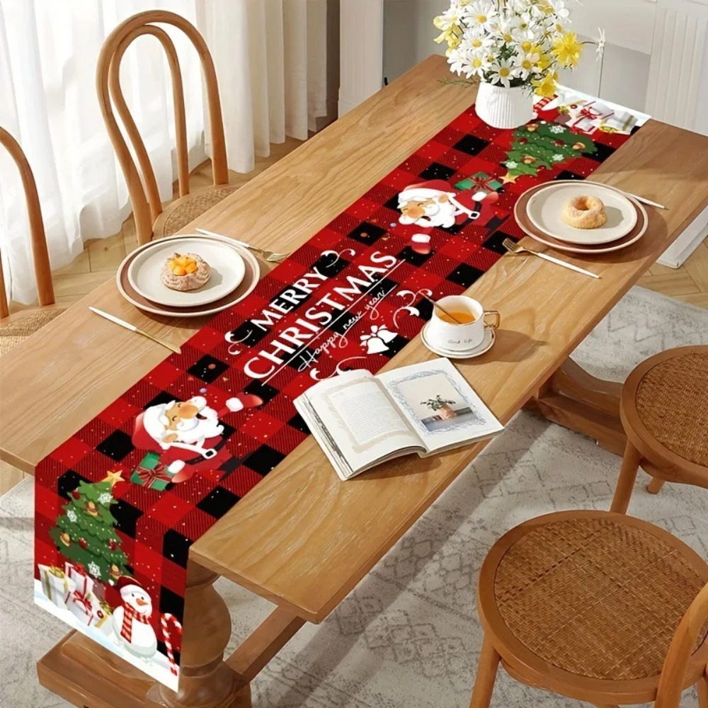 Santa Claus Christmas Table Ru - Christmas Table Runner 评论和价格