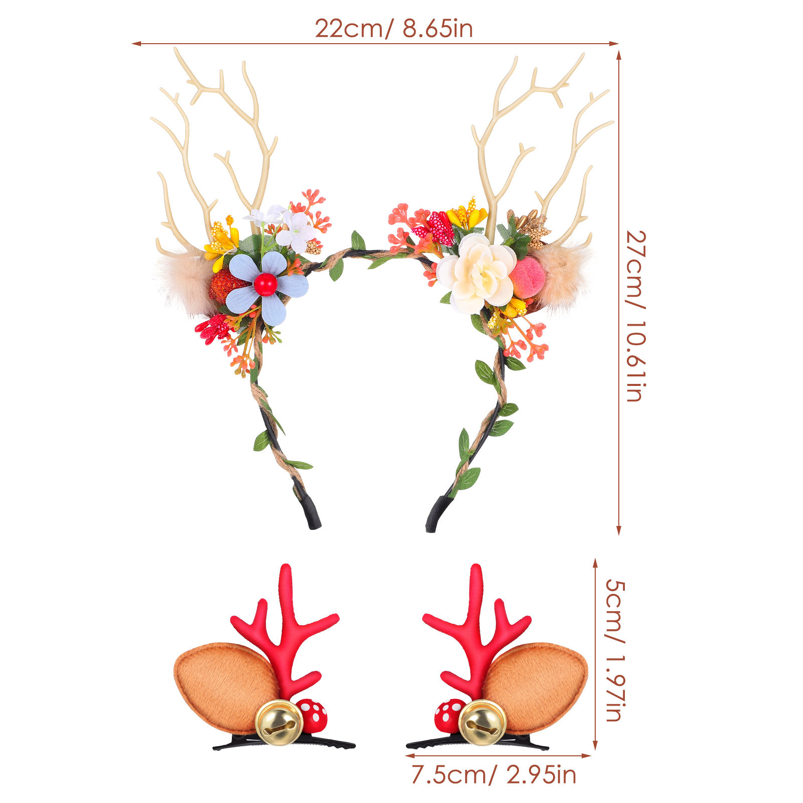 1Set Antler Headband Women Rei - Reindeer Antlers Headband 评论和价格