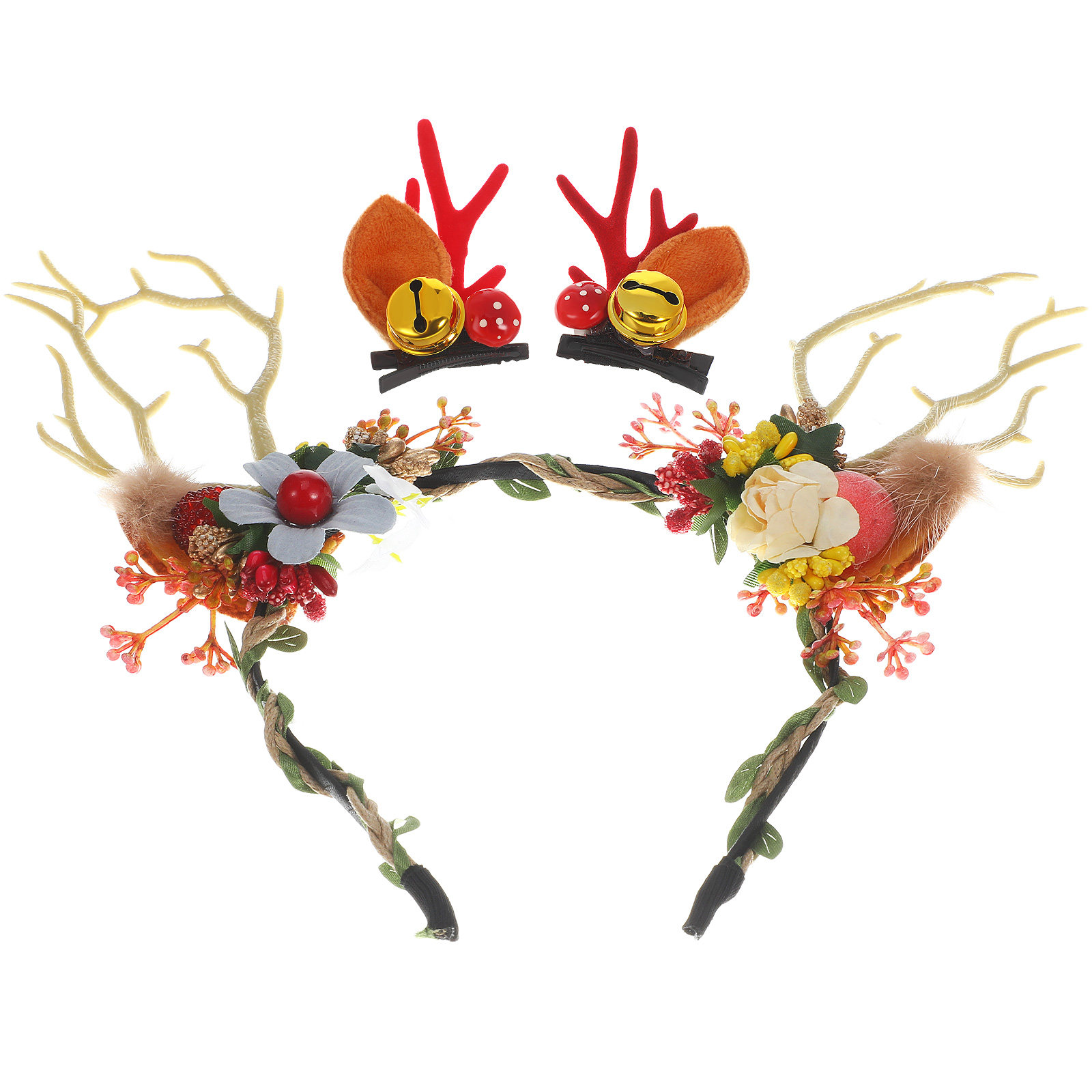 1Set Antler Headband Women Rei - Reindeer Antlers Headband 评论和价格