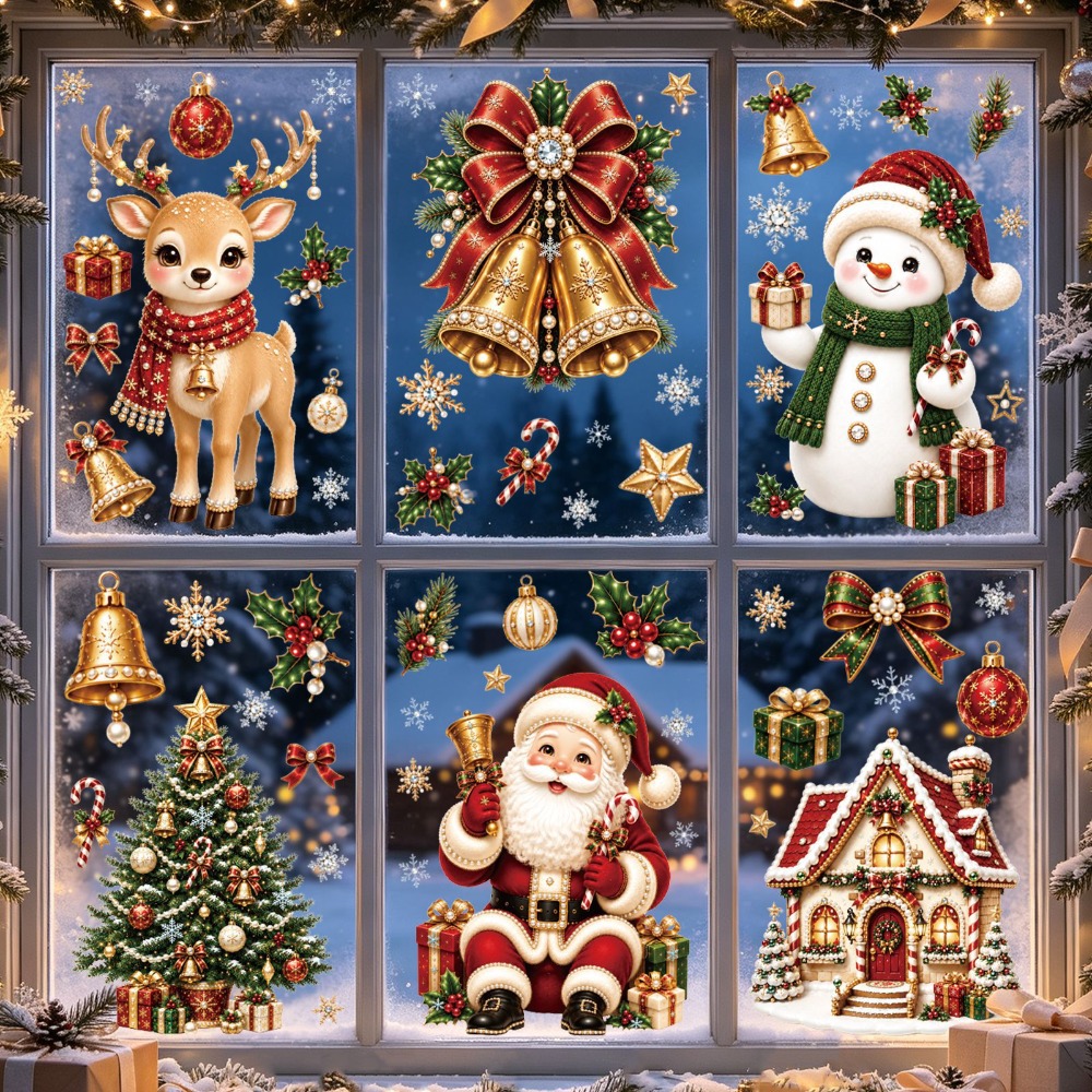 Christmas 2027 New Window Stic - Snowflake Window Decal 评论和价格