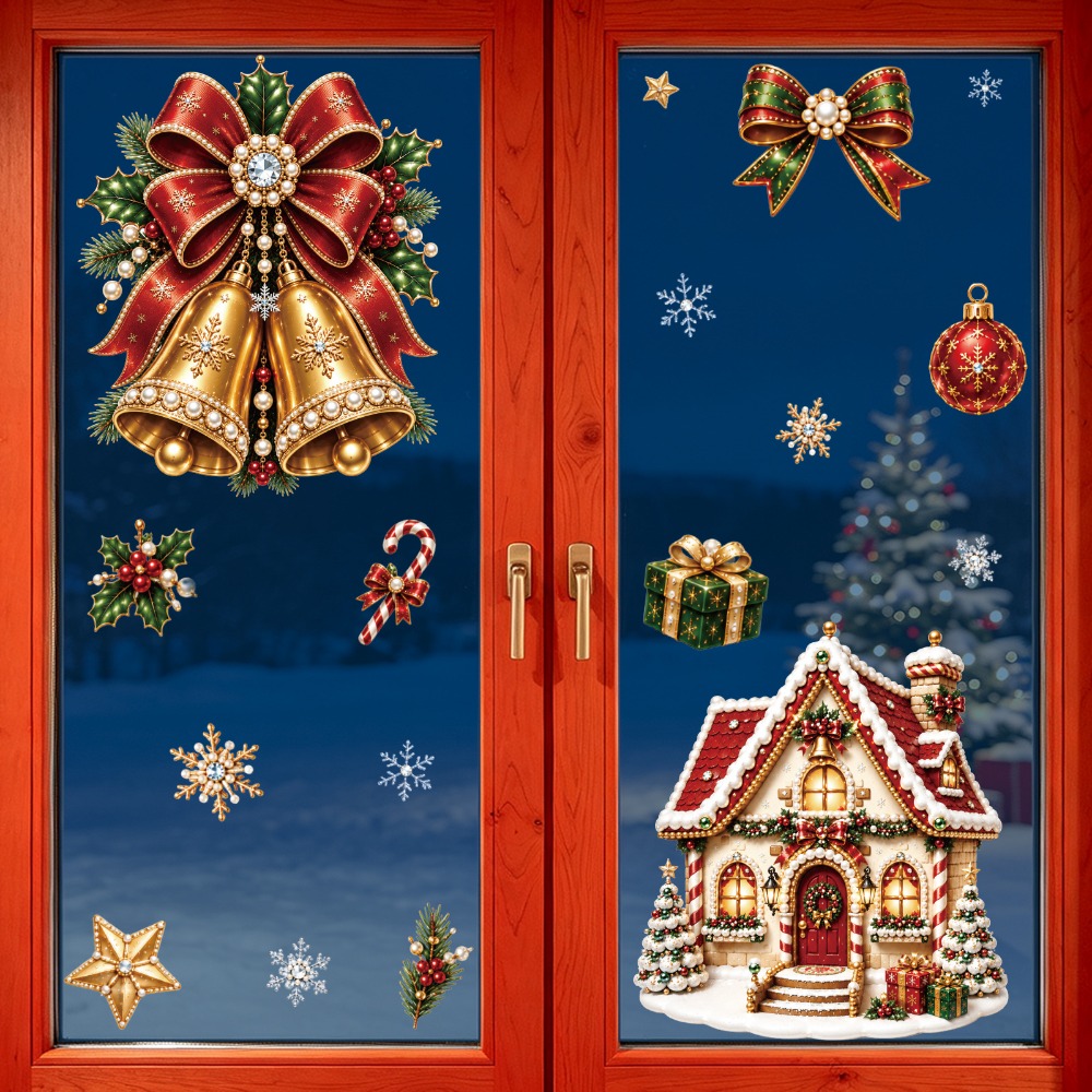 Christmas 2027 New Window Stic - Snowflake Window Decal 评论和价格