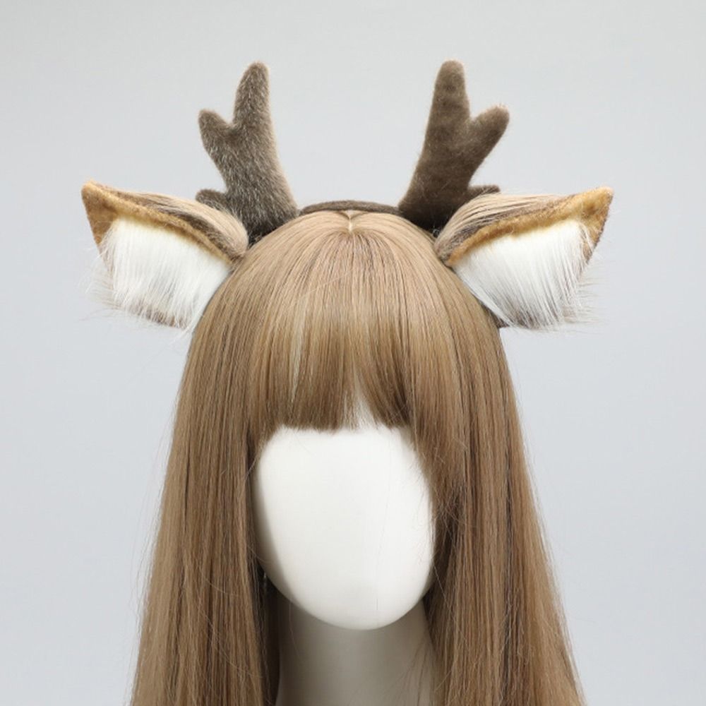 Unisex Deer Ears Reindeer Antl - Reindeer Antlers Headband 评论和价格