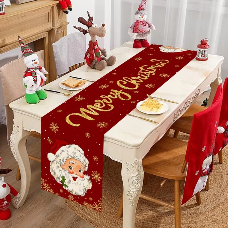 Santa Claus Christmas Table Ru - Christmas Table Runner 评论和价格