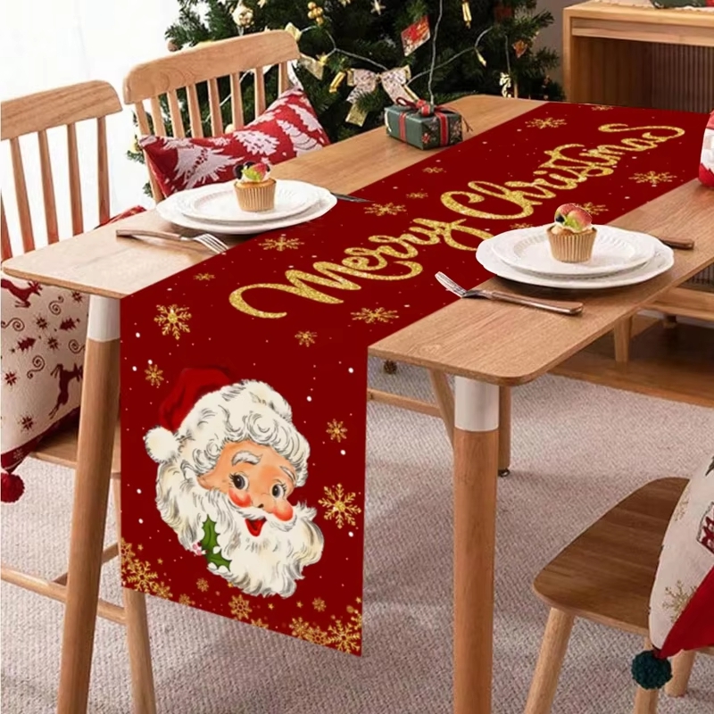 Santa Claus Christmas Table Ru - Christmas Table Runner 评论和价格