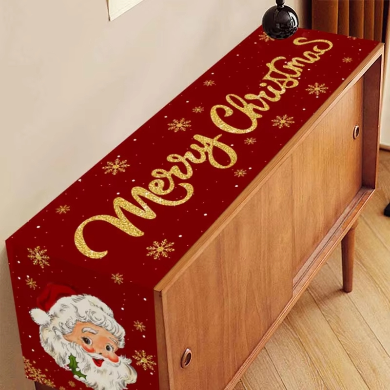 Santa Claus Christmas Table Ru - Christmas Table Runner 评论和价格