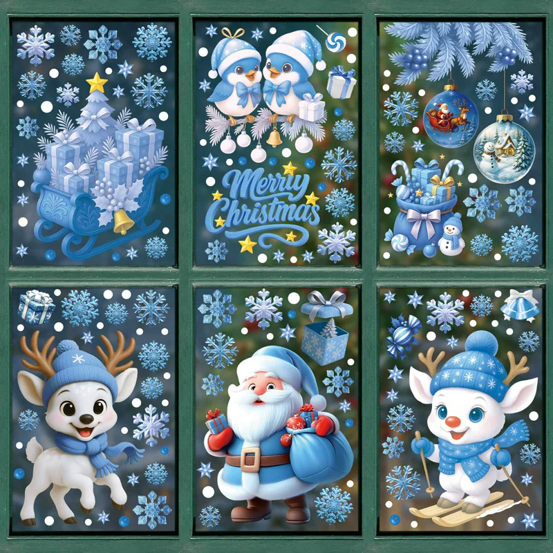 DIY Christmas PVC Window Stati - Snowflake Window Decal 评论和价格