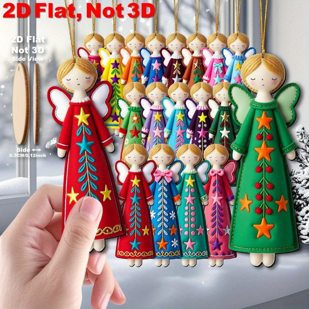 16Pcs Colorful Angel Decoratio - Star Tree Topper 评论和价格