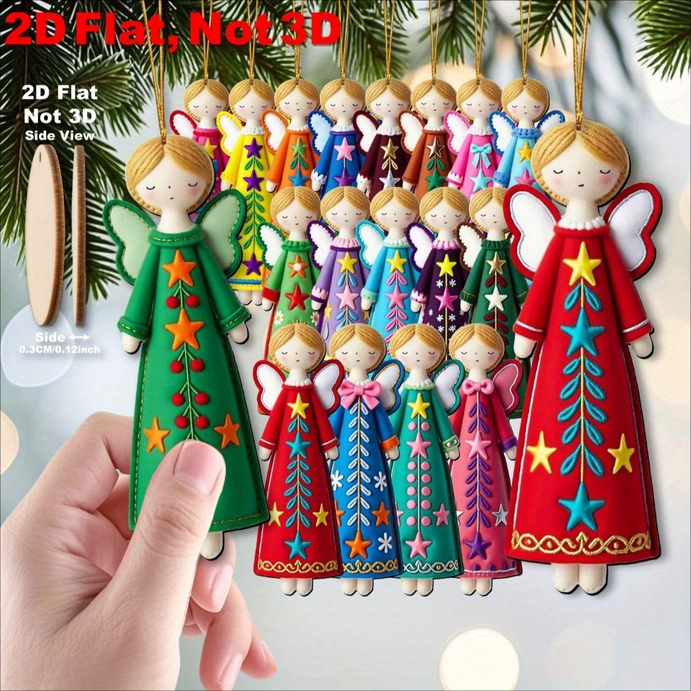 16Pcs Colorful Angel Decoratio - Star Tree Topper 评论和价格