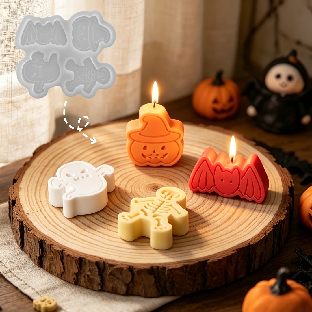 4-cavity silicone resin mold s - Holiday Candle Set 评论和价格