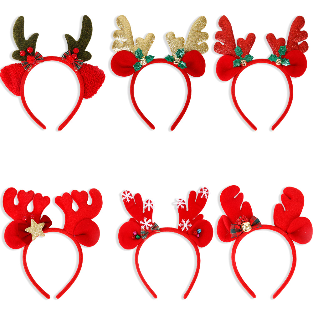 Merry Christmas Headband Reind - Reindeer Antlers Headband 评论和价格