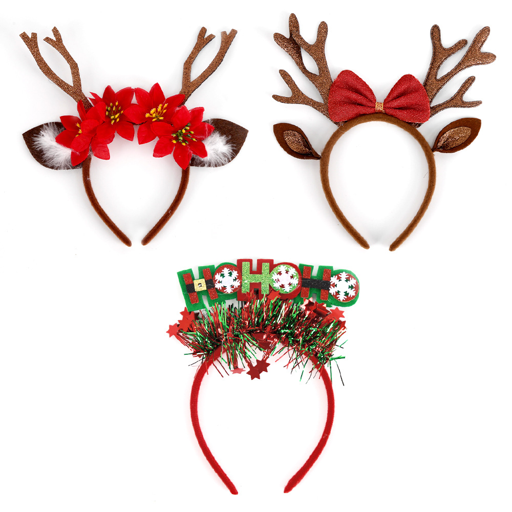 Merry Christmas Headband Reind - Reindeer Antlers Headband 评论和价格
